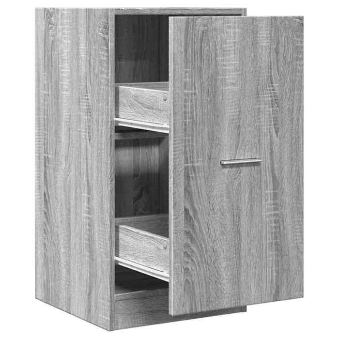 VidaXL Armoire apothicaire sonoma gris 40x41x77,5 cm bois d'ingénierie, coffre d'apothicaire, meuble d'apothicaire, coffre à 855192