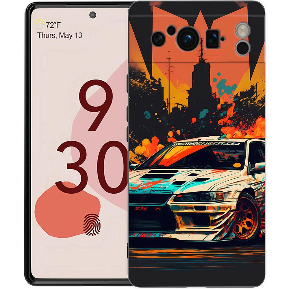 

Sports Car JDM Tokyo drift For Google Pixel 8 7 6 Pro 6A 5G Black Phone Case Soft Shockproof Back Cover Silicone TPU Shell Coque Pixel 8 Pro