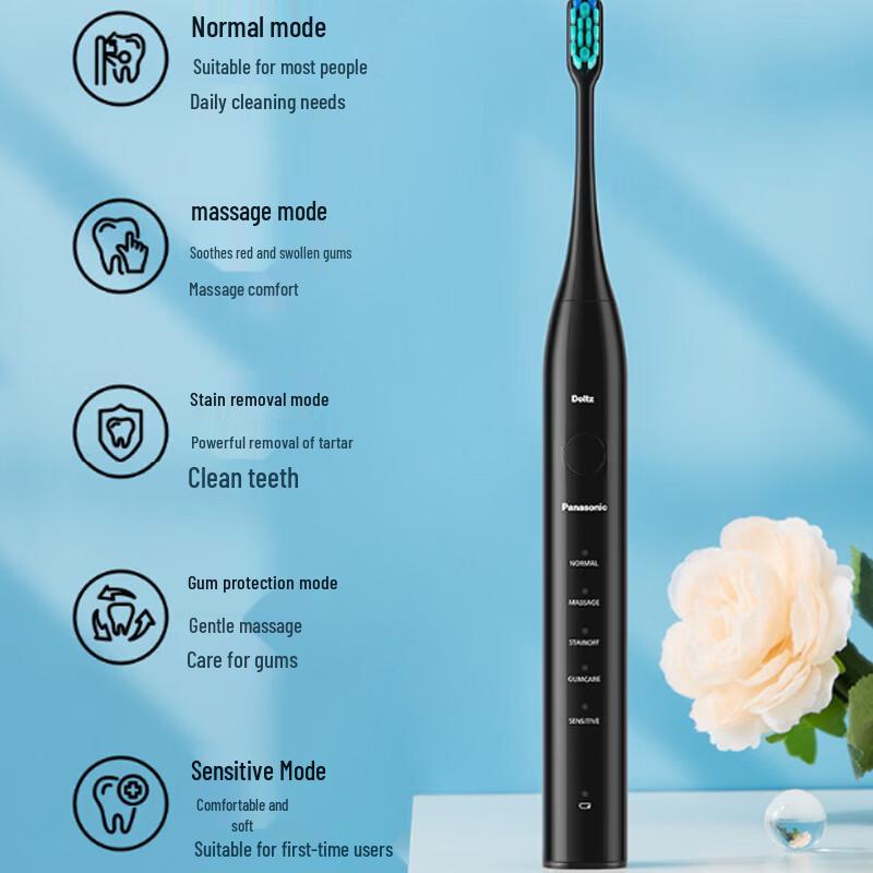 Panasonic DC02 Sonic Electric Toothbrush with Soft Bristles CN plug (adapter included)
