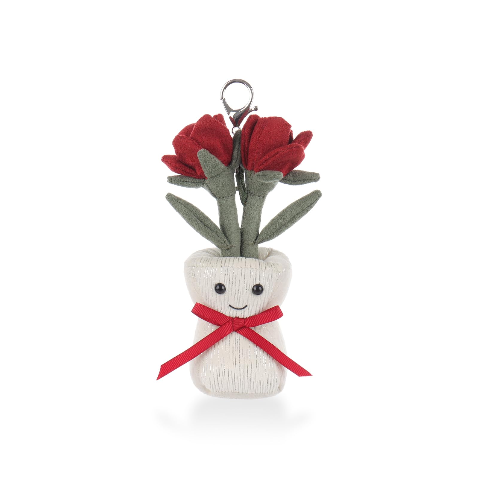 

Apricot Lamb Rose Vase Cute Soft Keychain Plush Perfect for Boys and Fits Kids Backpacks and 15cm Toy, Girls, Purses,