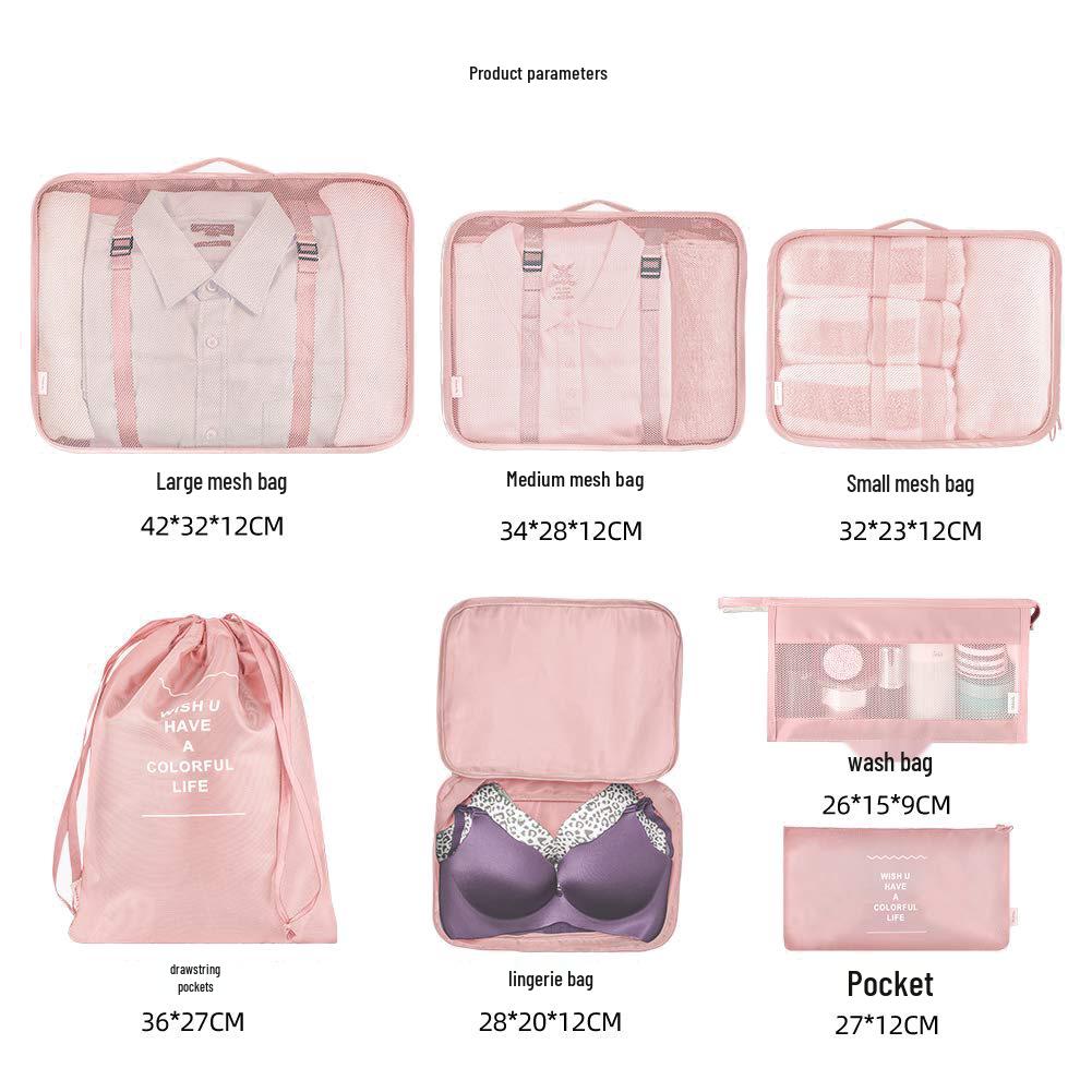Travel Storage 7-Piece Set: Clothing Organizers for Suitcase