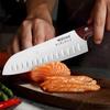 Stainless Steel Kitchen Knife Vegetable Fruit Knife Professional Boning Knife Japanese Fish Santoku Slicing  Knife Wooden Handle