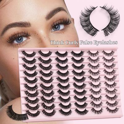 30 Paar Dichte Geschwungene Wimpern Falsche Wimpern Dichte Simulation