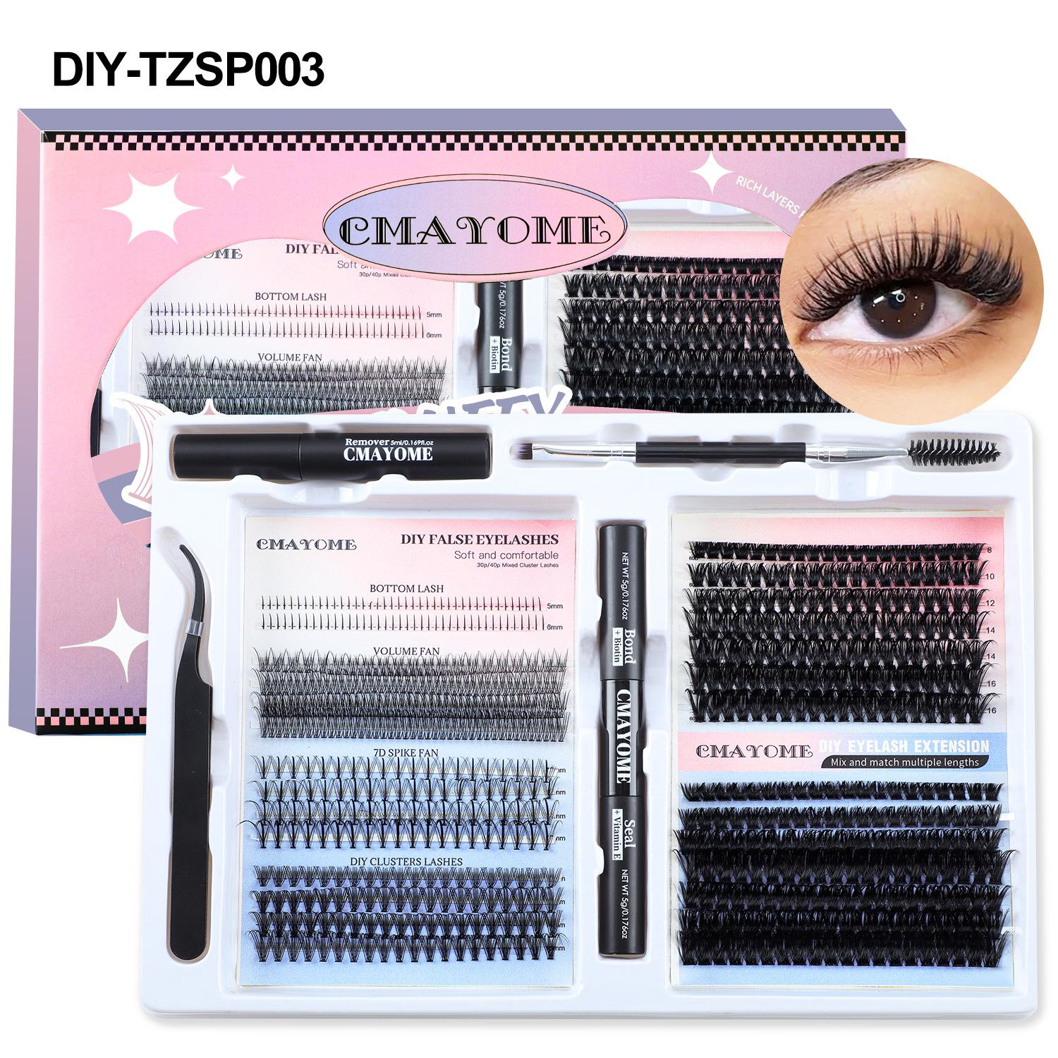 

684 Tufts False Eyelashes Combination Set Diy Segmented Natural Thick D-Curve Eyelashes