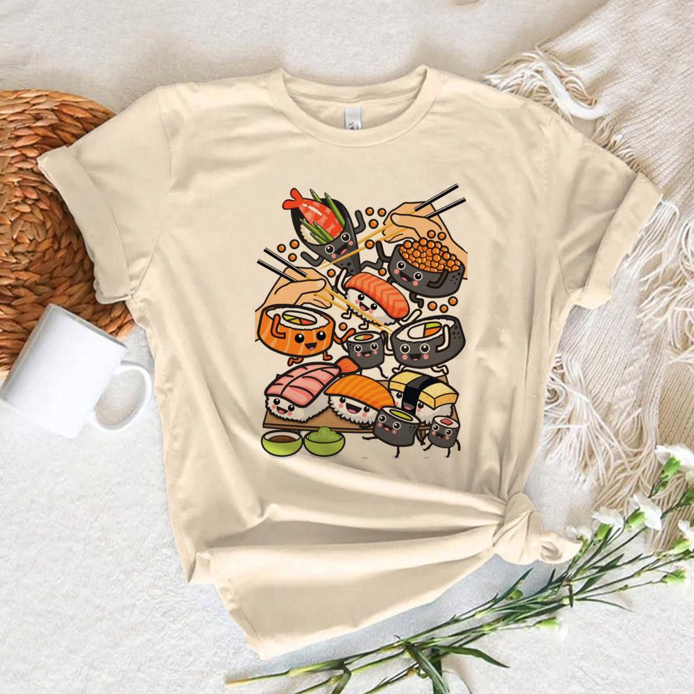 Sushi Top Women Harajuku Japanese Funny T Shirt Girl Streetwear Clothing