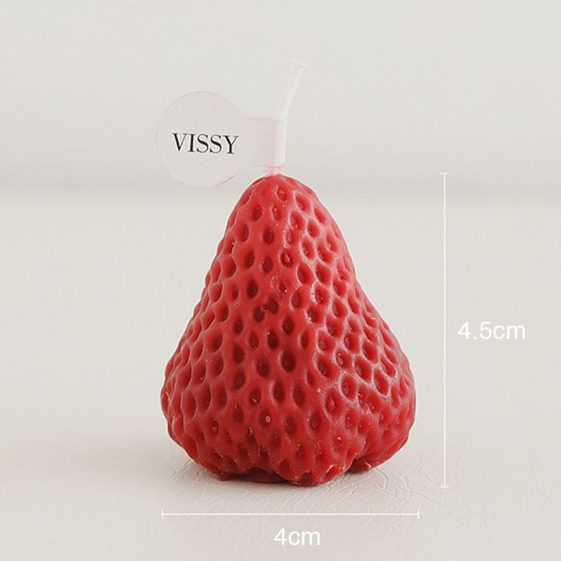 

6 PCS Strawberry Candles Soy Wax Scented Candles Aromatherapy Candles Birthday Wedding Candles Home Decor