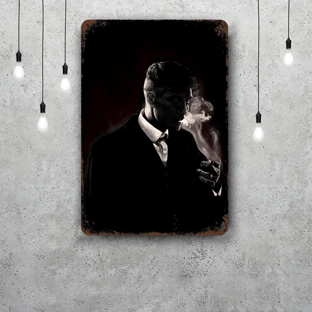 Thomas Shelby Decor Poster Vintage Tin Sign Metal Sign Decorative Plaque for Pub Bar Man Cave Club Wall Decoration