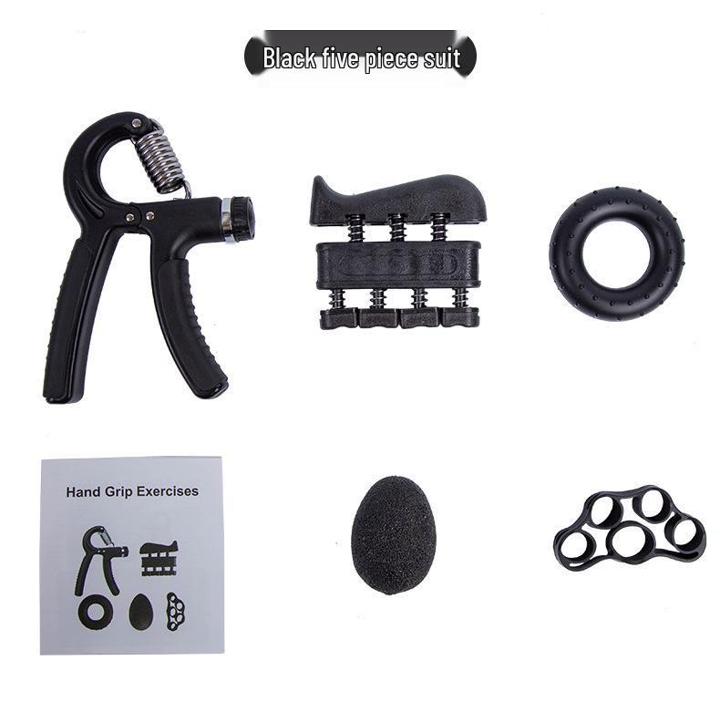 Adjustable Hand Gripper and Finger Exerciser Combo - 5-Piece Fitness Set
