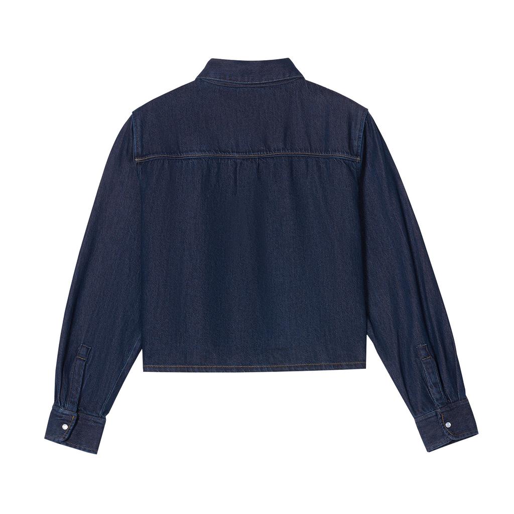Levis Vintage Soft Casual Comfortable Pointed Collar Denim Long Sleeve Shirt Women shirts 005DW-0000