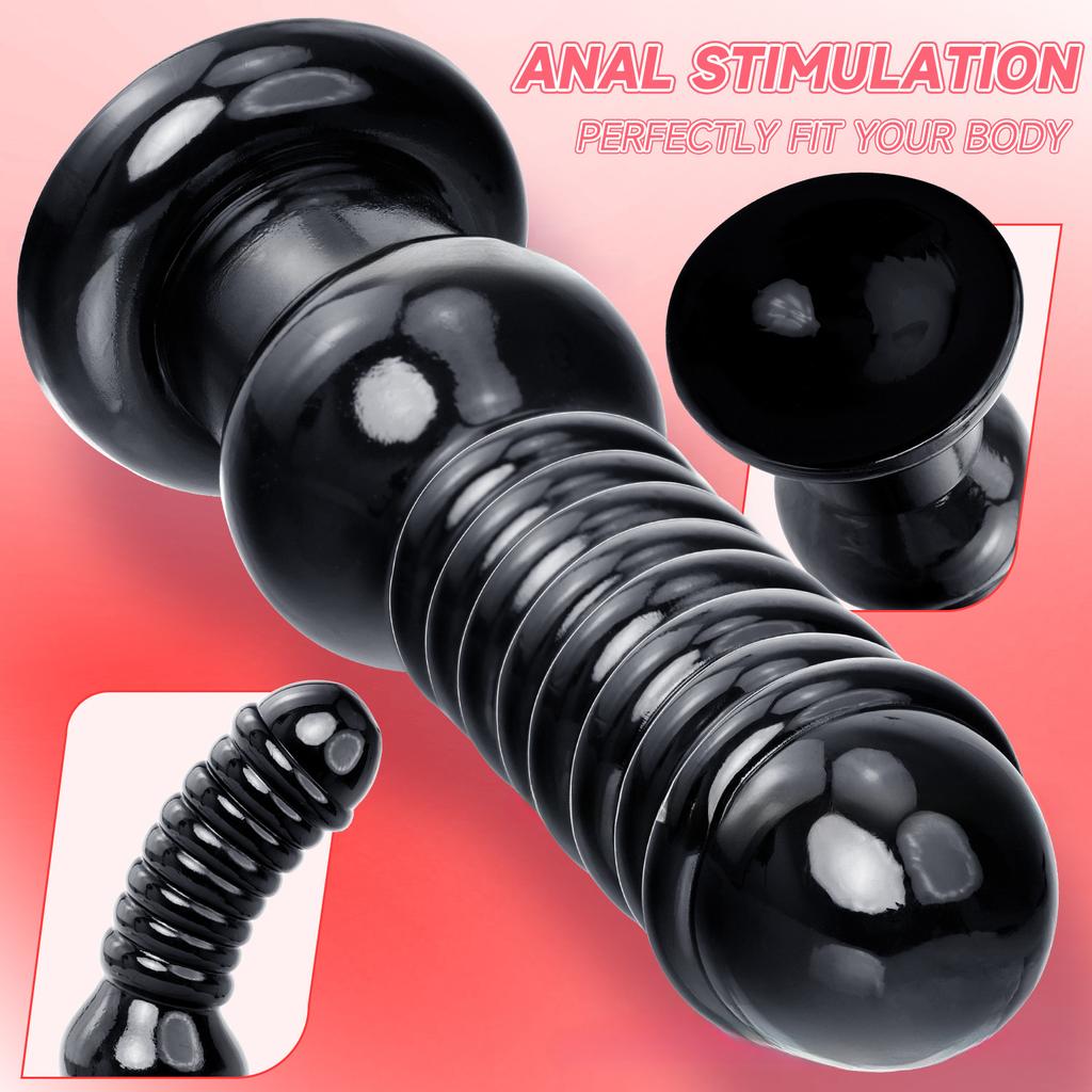 Anal Plug Toy - Prostate Stimulator for Men & Women, Beginner to Advanced Butt Plug Set, SM Sex Toys for Adult Pleasure