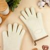 2Pcs Insulated Gloves Silicone Heat Resistant Oven Gloves Non-Slip Waterproof Machine Washable Kitchen Gloves for Baking Cookin