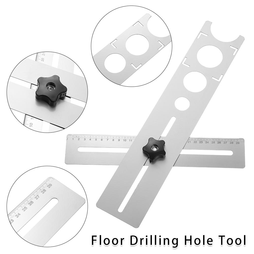 

Прочный многофункциональный стеклянный локатор для открывания плитки, локатор для перфорации, локатор положения, линейка, перфоратор