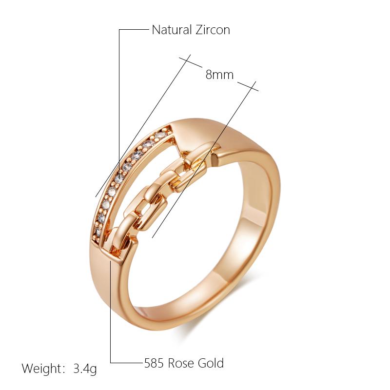 Unique Rose Gold Color Cross Big Rings For Women Fashion Sparkling Natural Zircon Modern Wedding Party Daily Jewelry