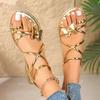 Spring and Autumn Fashion Butterfly Design Woman One-character-style Flat Sandals Casual Flat Comfort Sandals for Women