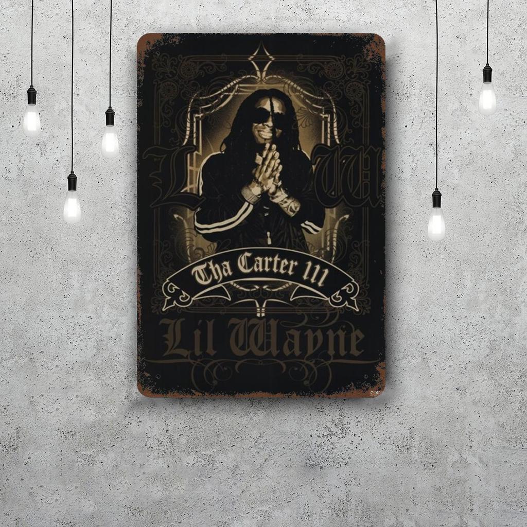 Lil Wayne Vintage Metal Tin Signs Posters Decor Retro Metal Plaque Wall Art Decor for Garage Bar
