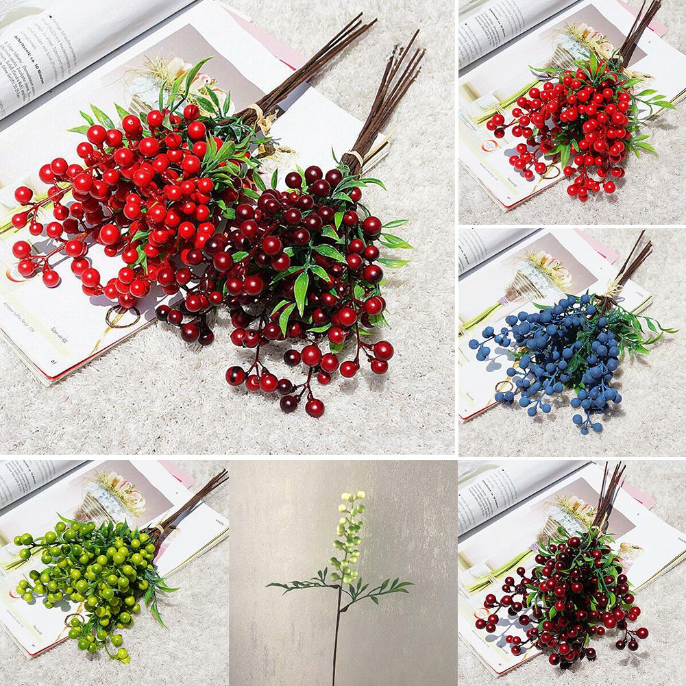 Christmas Decoration Supplies Faux Berry Flowers for Xmas Tree and Wreath
