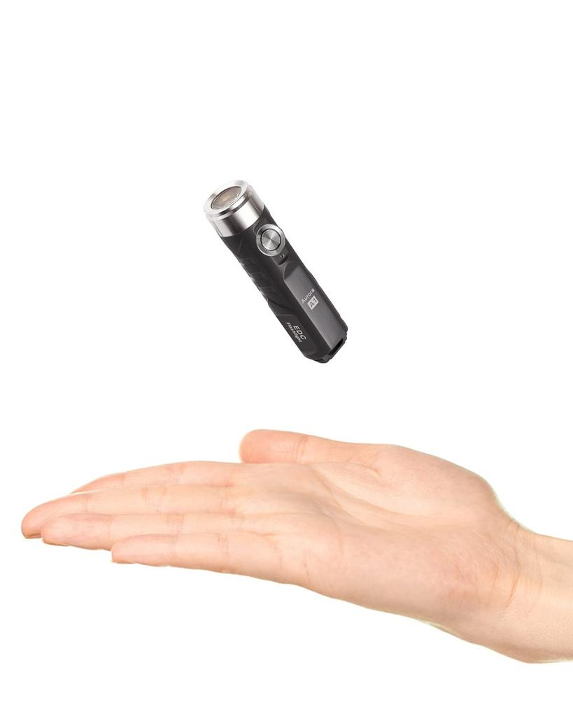 RovyVon Aurora A1-G4 EDC Keychain Flashlight, High Lumens, USB-C Rechargeable, 650 Lumens, 6500K Mini Keyring Torch, Pocket Size (Black)