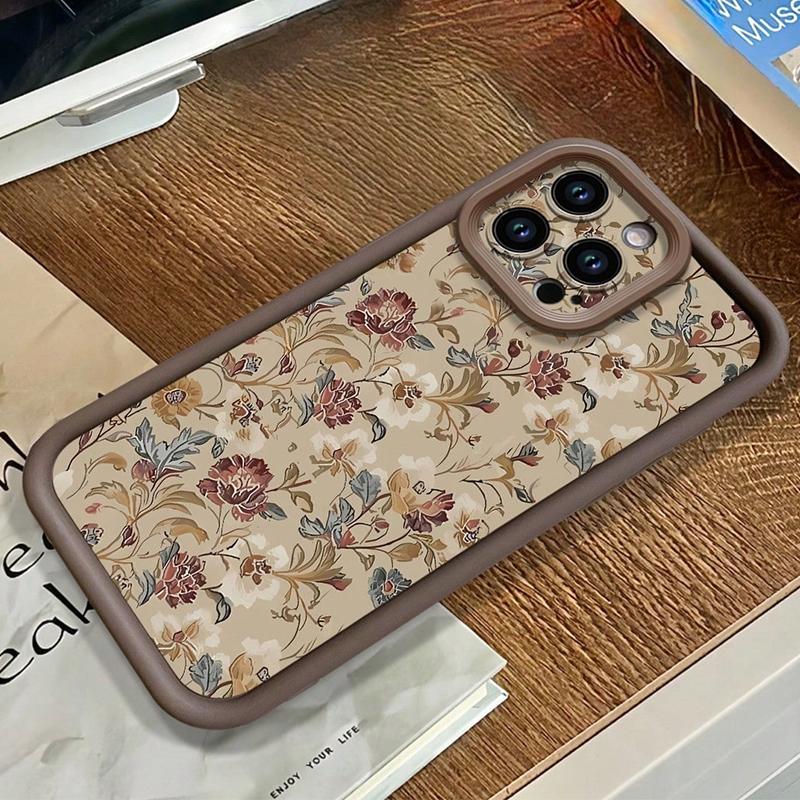 Vintage Blumenmuster Hülle Für Samsung S26 5G Hüllen Galaxy A26 A36 A16 A35 A55 A34 A54 A53 S25 Ultra S24 Plus S23 FE S22 Abdeckung