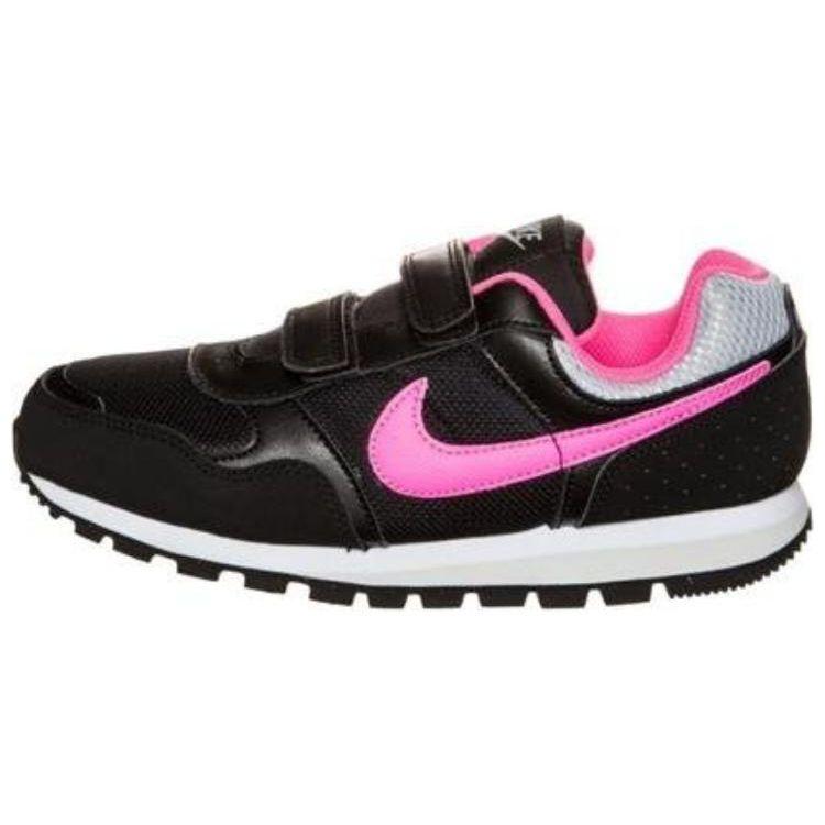 Nike MD Runner 2 Non-Slip Durable Lightweight Low-Top Running Shoes Kids Sneakers Black Pink 652967-061
