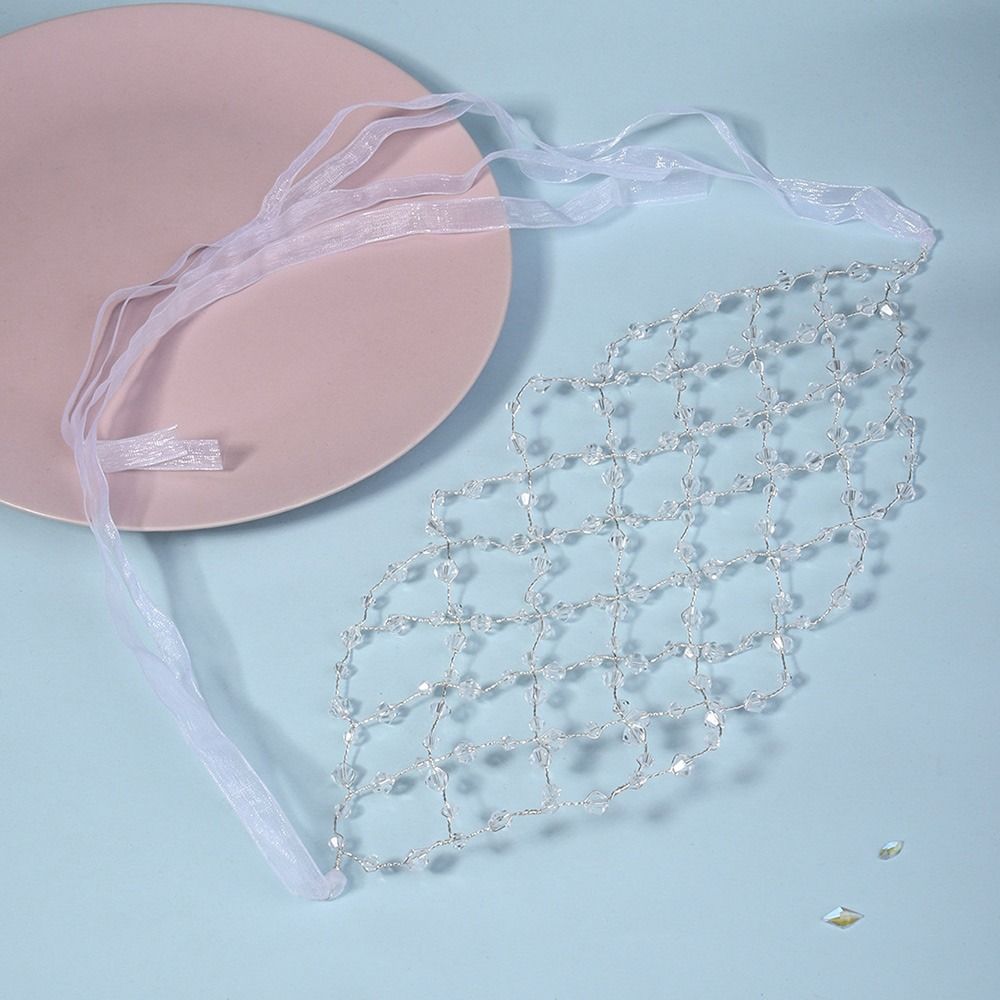 Exquisite Rhinestone Hair Band Net Shape Hair Hoop Fashion Hair Ornaments Women
