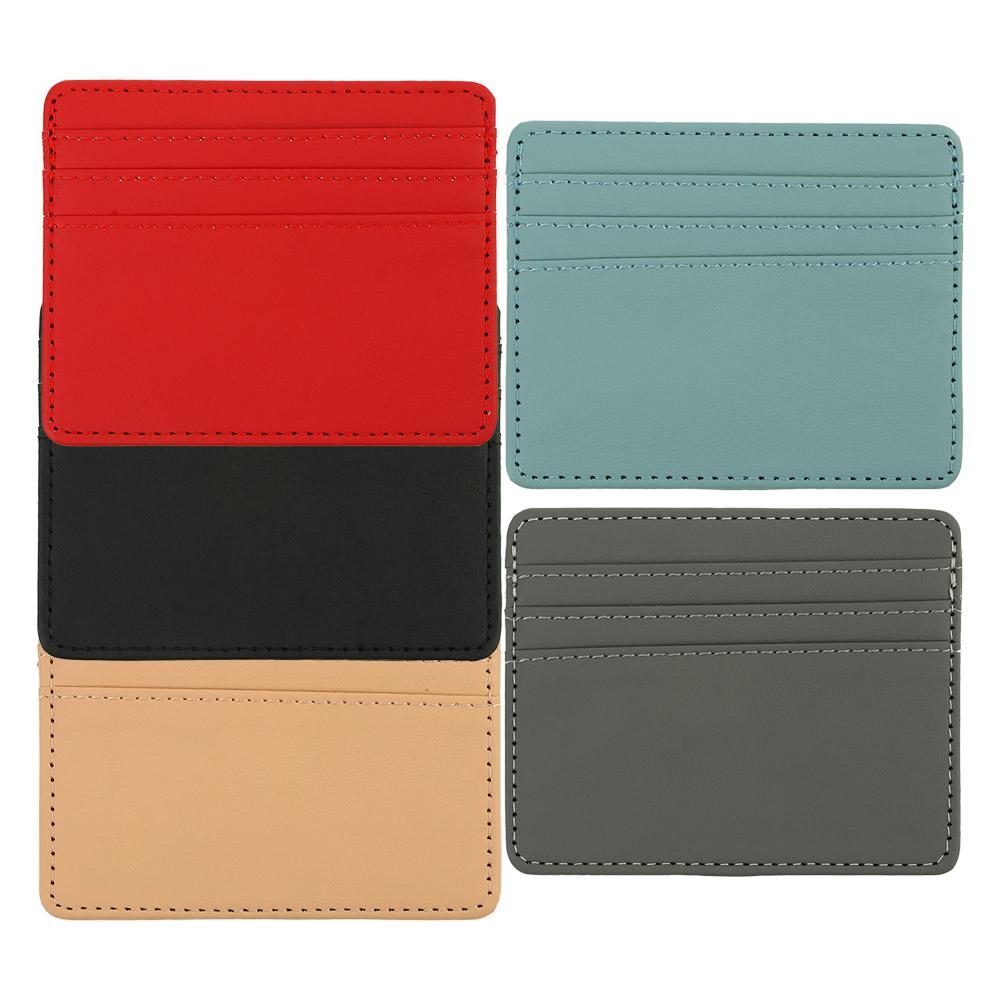 Small Women Men Gift PU Leather Business Card Cover Credit Card Pocket Slim Wallets Credit Card Box