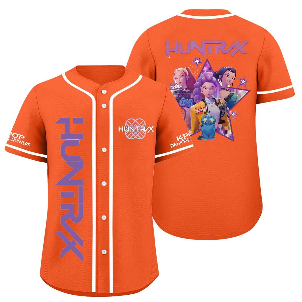 Children's Casual Cartoon Print Short-sleeved Baseball Jerseys Children's Sportswear Top