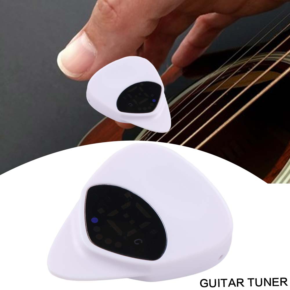 2-in-1 Guitar Pick&Tuner Real Time Electric Digital Tuner Folk Guitar & Ukulele Tuner  Acoustic