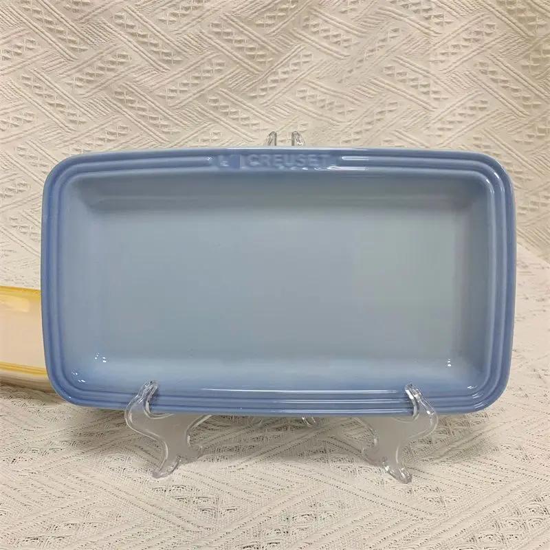 Französisches Steinzeug-Porzellan, rechteckiges Tablett, 25,4 cm, Fischteller, Pommes Frites, Knödel, Gemüsesuppe, Haushalts-Essteller