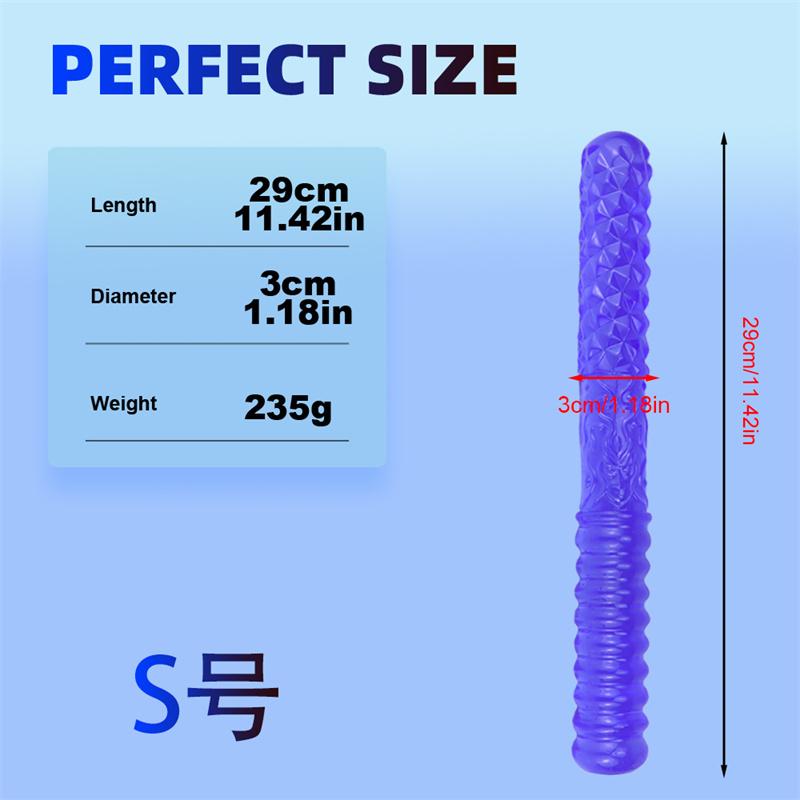 Blue Double-headed Gold Hoop for Women's Double-headed Dildo Oversized Thick and Long Dildo Anal Plug