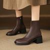 Krazing Pot Microfiber Winter Round Toe Modern Platform Size 33 Boots Size 43 Women Fashion Ankle Boots
