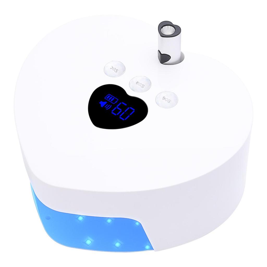 Wireless LED Nail Art Curing Lamp: Rechargeable, Fast-Drying, No Hand Blackening, UV Glue Compatible.