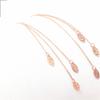 Purple Gold Fringed Ear Line Temperament Simple Color Gold Plated Rose Gold Earrings