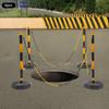 6-piece Safety Posts, Freestanding Fillable Warning Posts, Portable Safety Barriers, Suitable for Indoor and Outdoor Use
