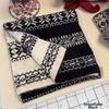 Knitted Fabric Christmas Scarf Snowflake Pattern Neck Wrap Gifts Knitted Scarf  for Women