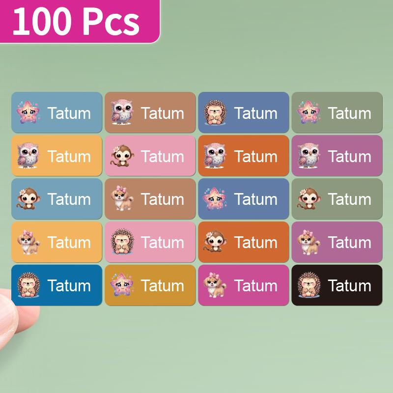 

Custom Name Stickers - Personalized Waterproof Tags for School Books, Pens, Pencil Cases, Insulated Bottles | Fashionable 3X0.13CM