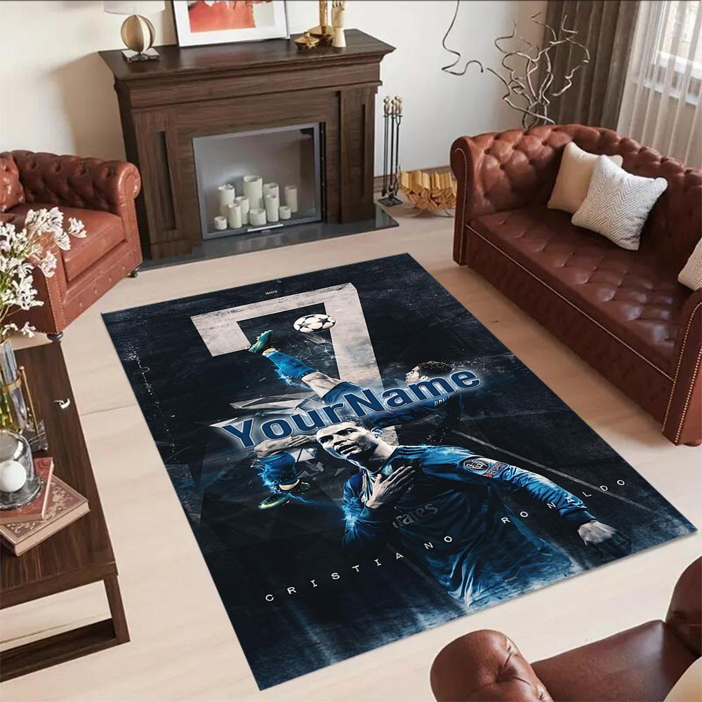 Cristiano Ronaldo 31 Personalized Text Floor Rug Office Rug Design for Decorate Room Game Room Entryway Study Room Anti-slip Rug Decorate Offices