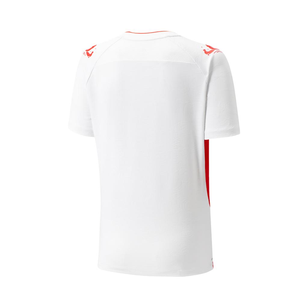 Li Ning Badminton Series V-Neck Printed Solid Color Simple Fashion Badminton Clothing Women tops AAYW038-1