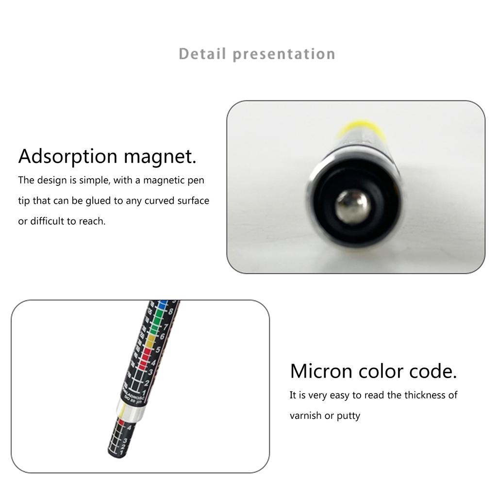 Paint Coating Tester with Magnetic Tip Paint Thickness Tester Meter Gauge Car Body Damage Detector Crash-Test Check
