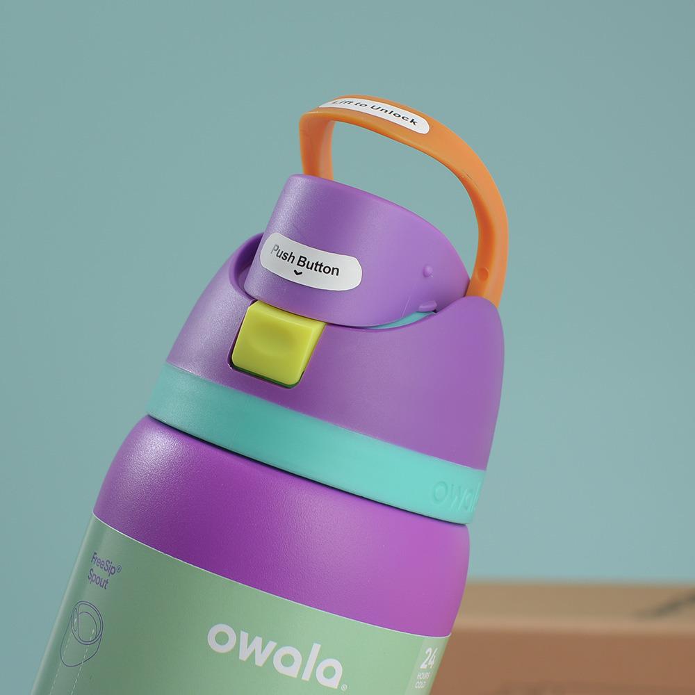 Owala Fruchtbecher 304 Edelstahl Doppelwandig Vakuumisoliert Sport-Wasserflasche mit Griff
