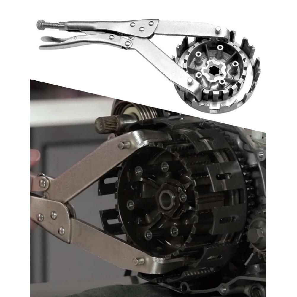 Rotor Holder Clutch Caliper Tool Heat-treated Steel Ergonomic Handles Reinforced Grip Precision Fit For Clutch Maintenance