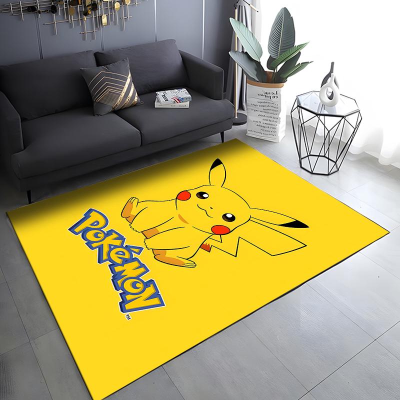 Various Styles Pikachu Printed Carpet Gifts for Boys and Girls Friends Bedroom Living Room Sofa Large Size Mat Non-slip Rugs