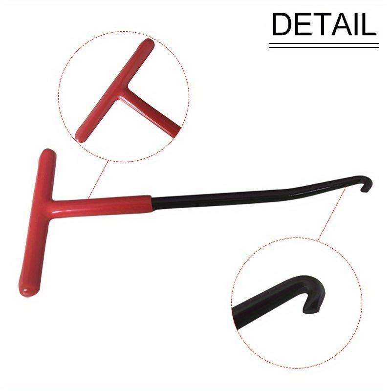 1pc Exhaust Spring Puller Tool Snowmobile ATV Motorcycle Muffler Exhaust Stand Removal Tool T-Handle Type with Rubber Coating.