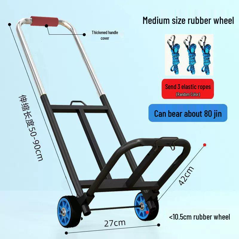 Foldable Handcart for Shopping and Luggage Transport