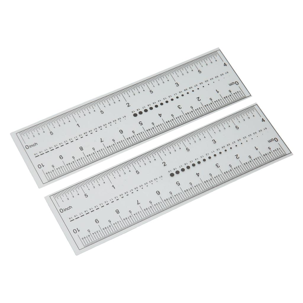 10PCS Fake Nails Measuring Ruler Professional Portable Transparent Nail Art PVC Soft Ruler for Nail Measuring Tool