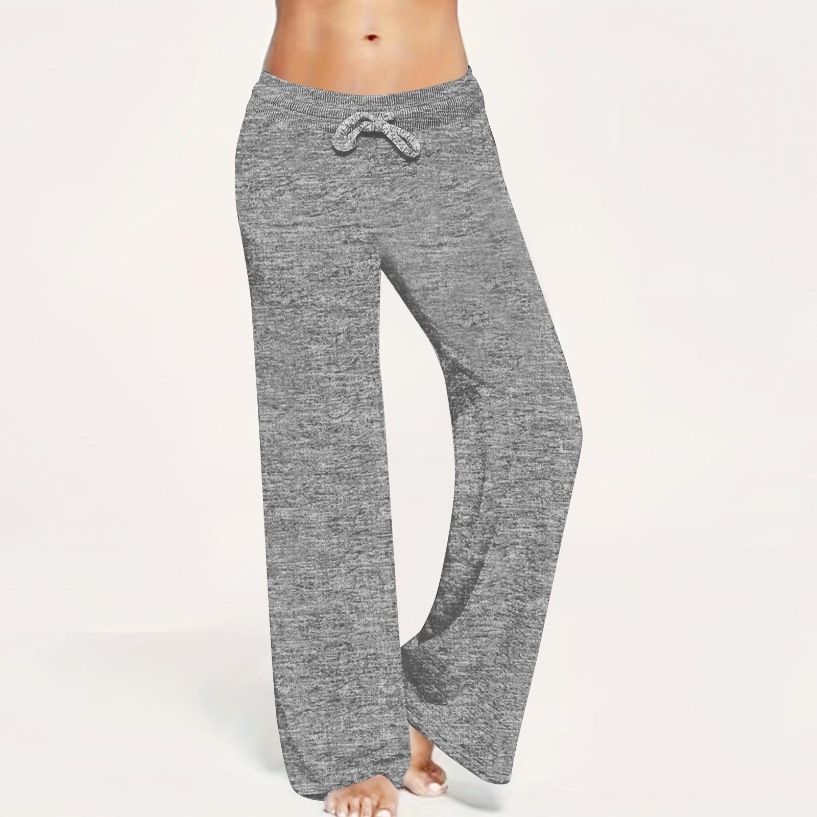 

Женские модные однотонные штаны для йоги, свободные широкие брюки с завязками и карманами, повседневные брюки M