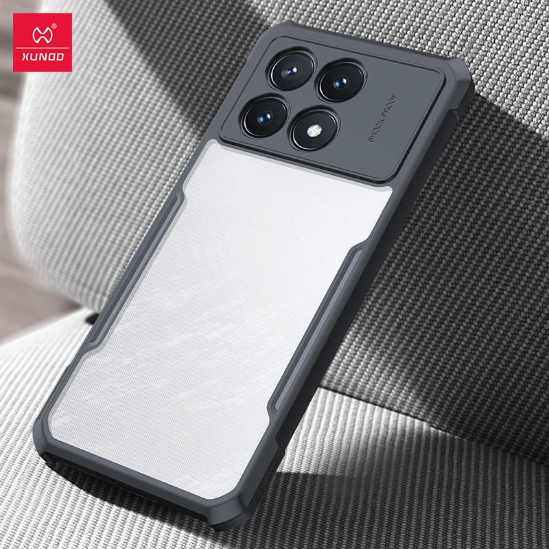 Xundd Case for Xiaomi POCO X6 Pro Case Airbag Anti-drop Shell Camera Protection Acrylic&TPU Back Transparent Cover