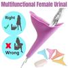 Dispositivo de Orinación de Pie para Acampada al Aire Libre Tienda de Campaña Orinal Femenino Viaje Orinal para Mujeres Portátil Senderismo Silicona Suave