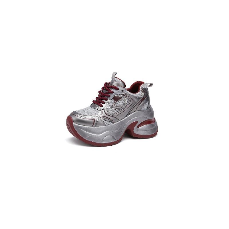 Frühlings-Dad-Schuhe für Damen, dicke Sohle, vielseitige Freizeit-Damenschuhe, rutschfest, höhenverstellbar, weiche Sohle, sportliche Trendschuhe