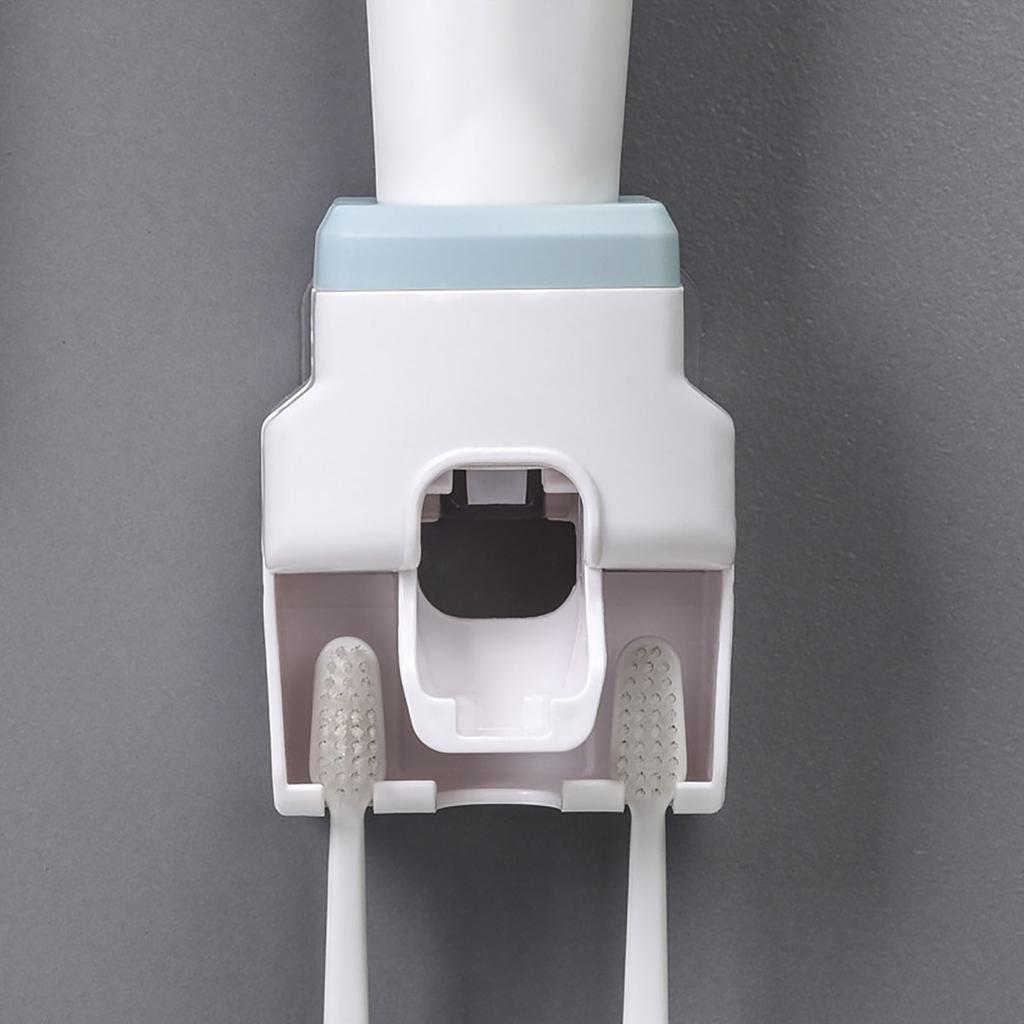 1 Stück Wandmontage Automatischer Zahnpasta-Spender Badezimmerzubehör Zahnpasta-Quetscher Zahnbürstenhalter