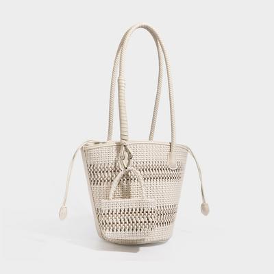Fashion Pure Handwoven Bag Niche Single Shoulder Armpit Bag High Sense Hollow Portable Tote Bag